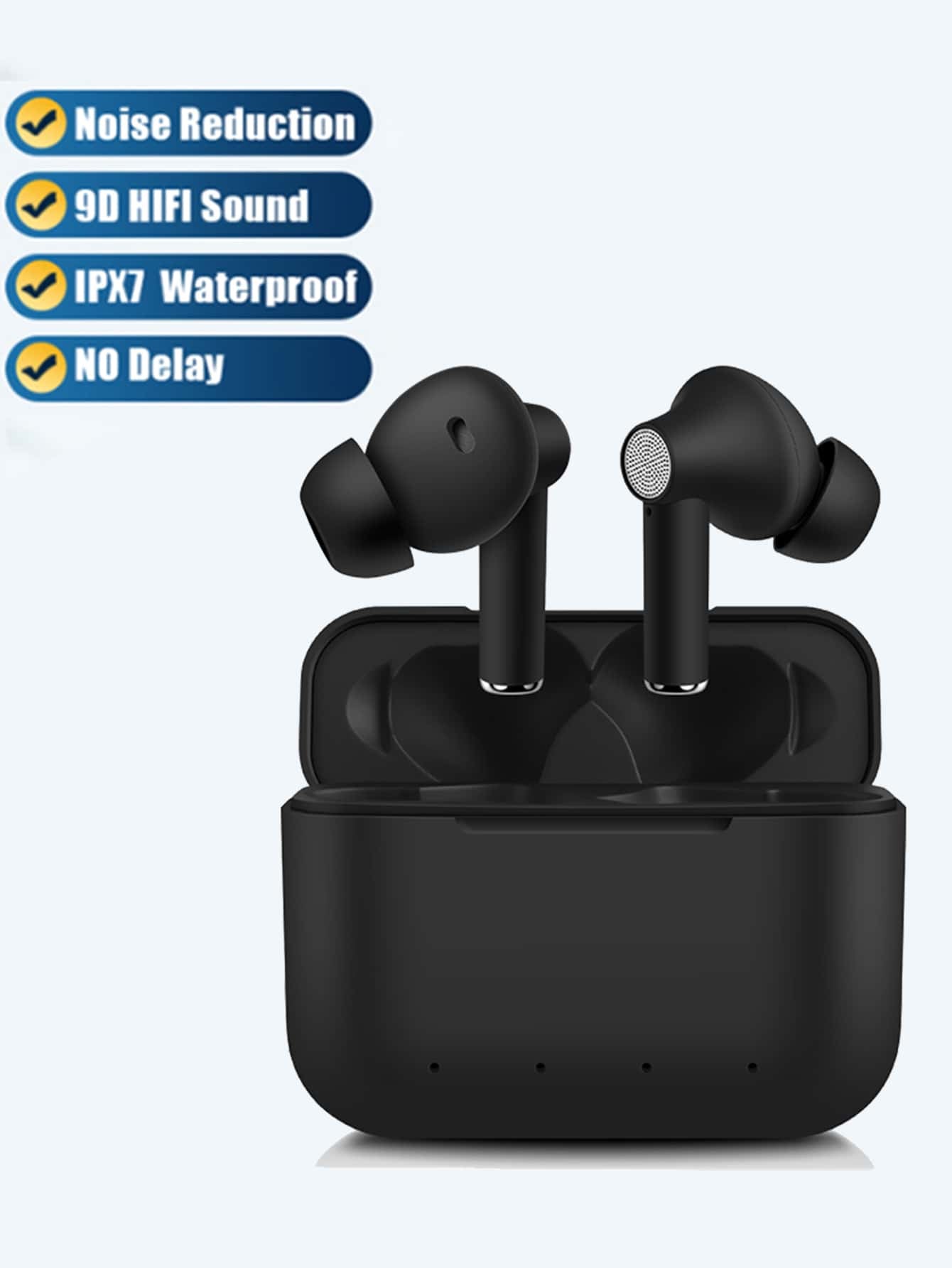 Half-Ear Design Waterproof Sweat Proof Touch Control Sports Gaming Wireless Earphone