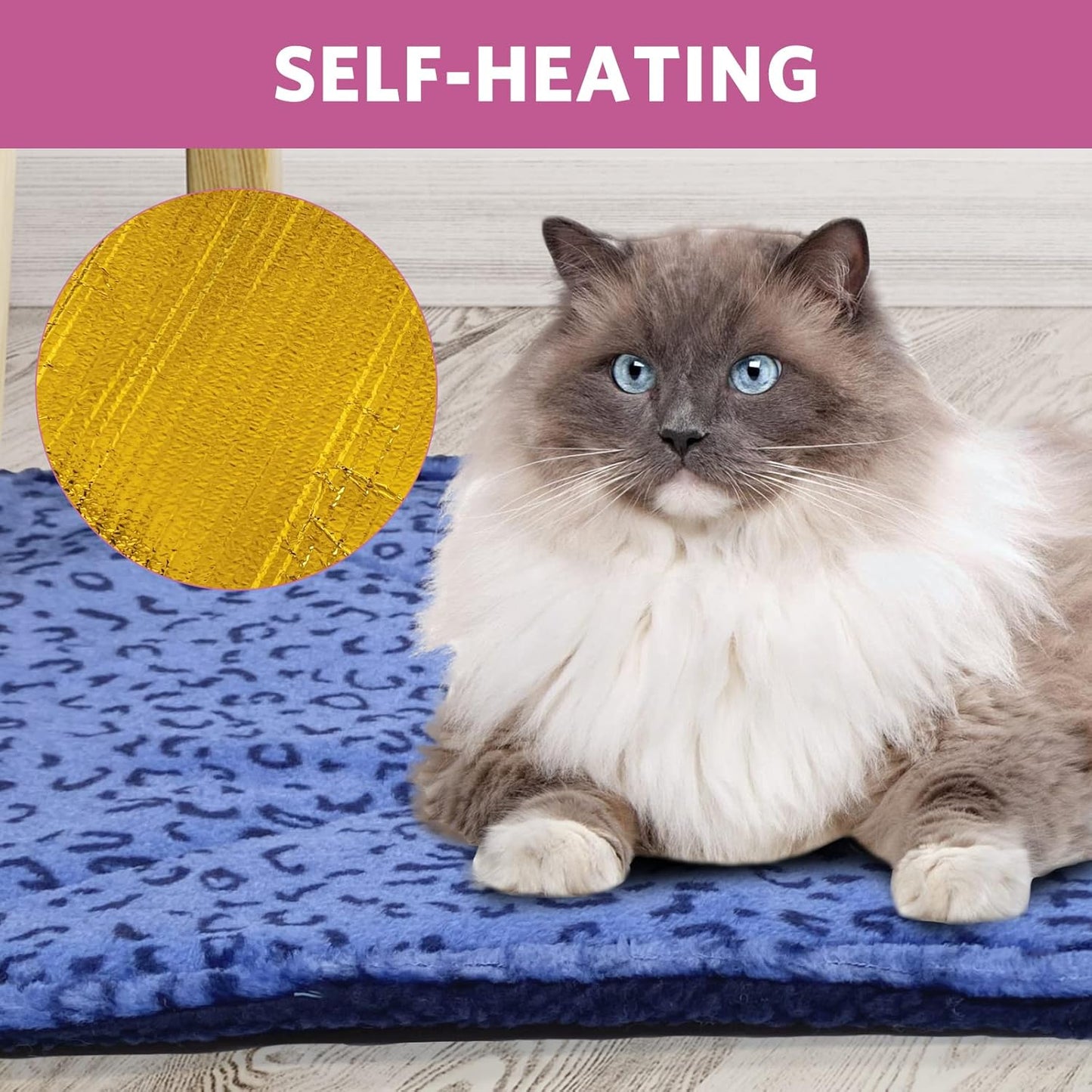 Self Warming Cat Bed, Super Soft Dog Bed, Self Heating Cat Pad