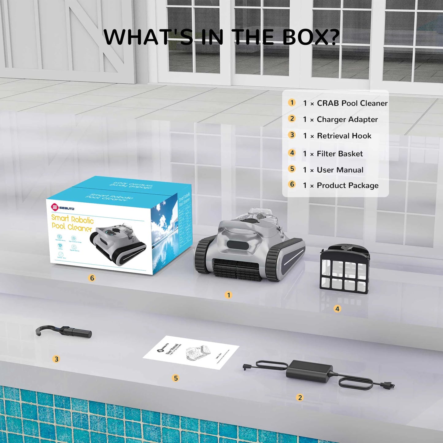 2024 Seal SE Cordless Robotic Pool Cleaner, 16.8 X 15.6 X 9.8 In, Pools up to 1640 SQ FT