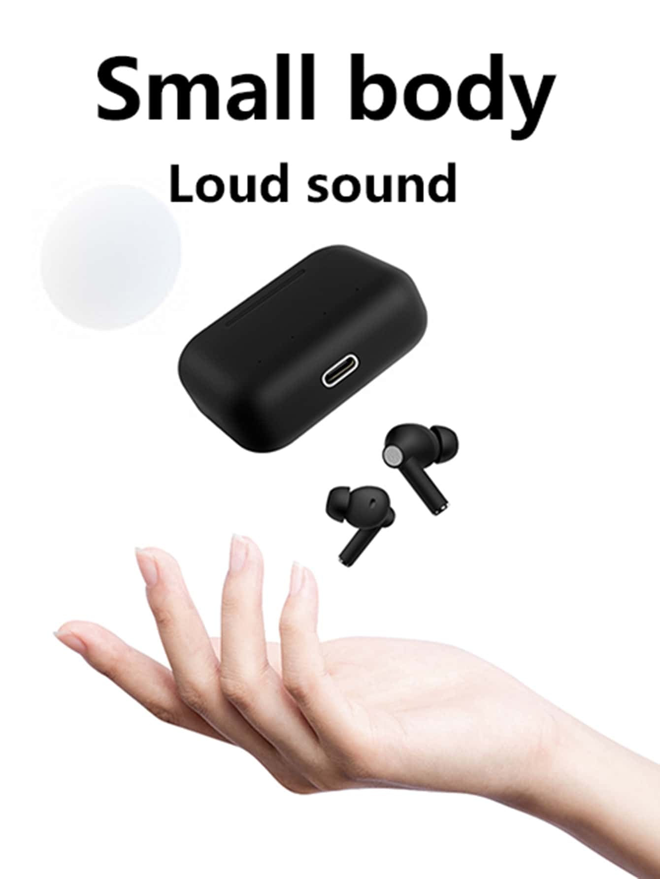 Half-Ear Design Waterproof Sweat Proof Touch Control Sports Gaming Wireless Earphone
