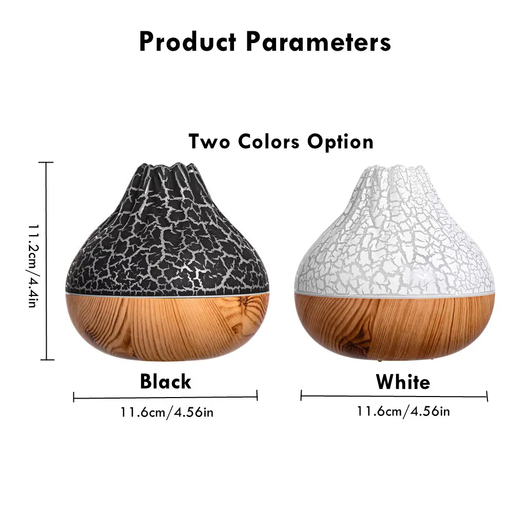 1Pc 300ML USB Air Humidifier Small Volcano Humidifier with Colorful Night Lights, Simulation Colorful Flame Humidifier