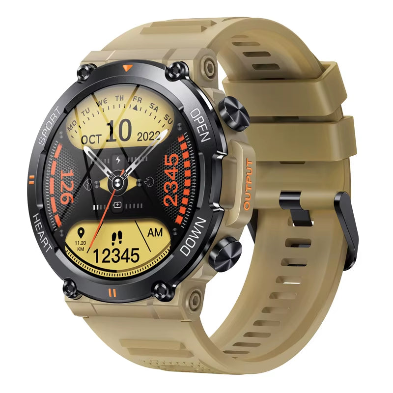 K56Pro Men's Smart Watch with Heart Rate Monitor, Bluetooth Connectivity, 400mAh Long Battery Life, 1.39-Inch HD Display for Outdoor Activities