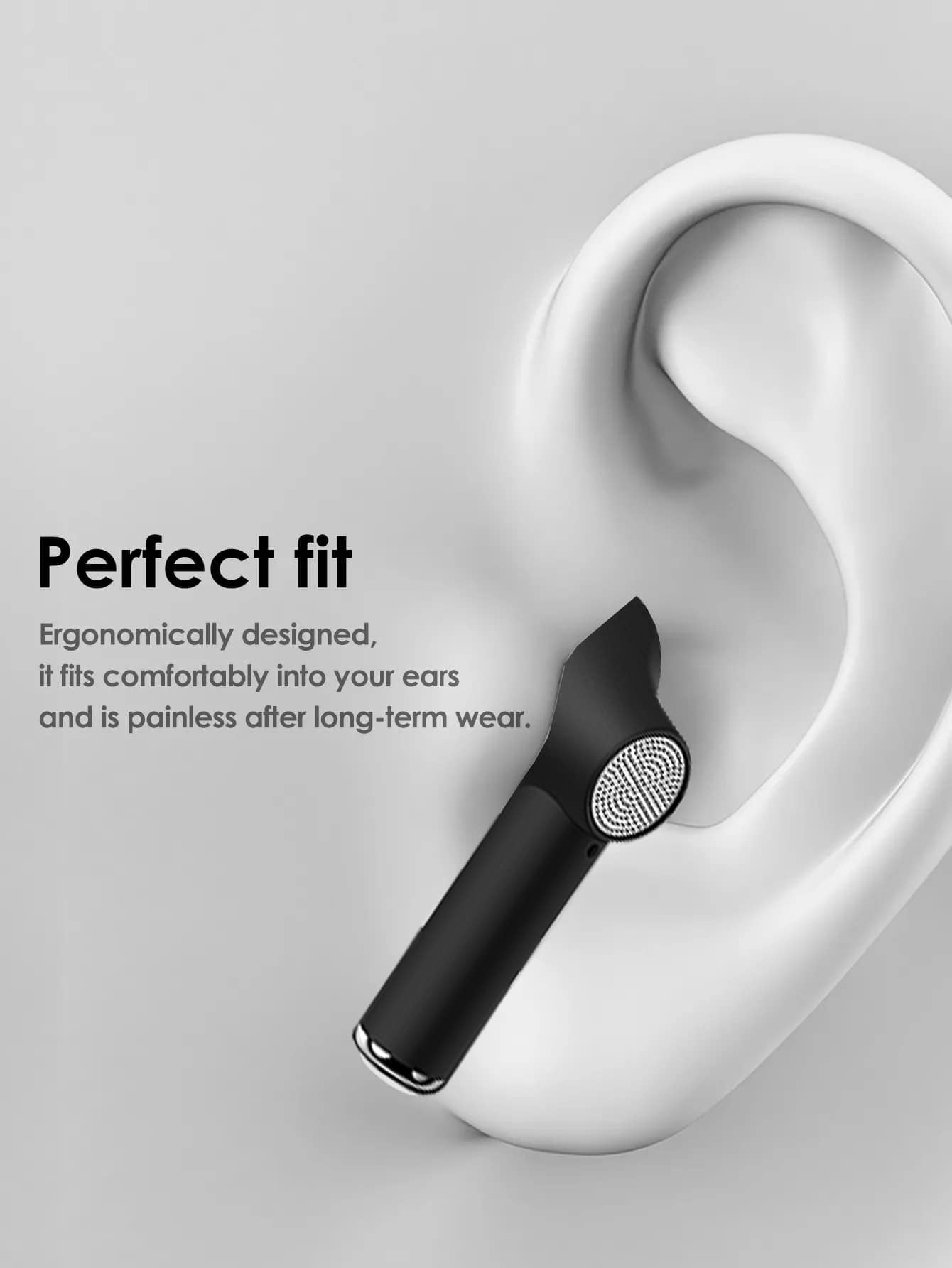 Half-Ear Design Waterproof Sweat Proof Touch Control Sports Gaming Wireless Earphone