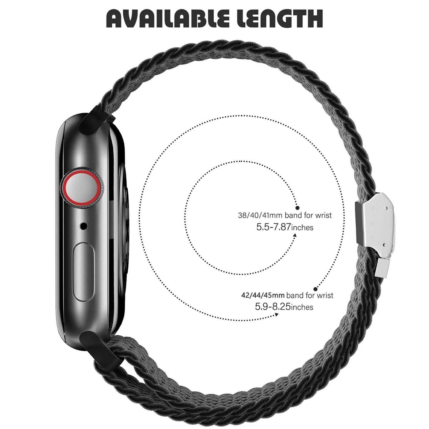 Stretchy Braided Loop Compatible with Apple Watch Bands 44Mm 40Mm 41Mm 45Mm 38Mm 42Mm 49Mm Women Men, Solace Elastics Stretch Nylon Sport Strap Wristband for Iwatch Bands Series 9 8 7 6 5 4 3 2 1 SE